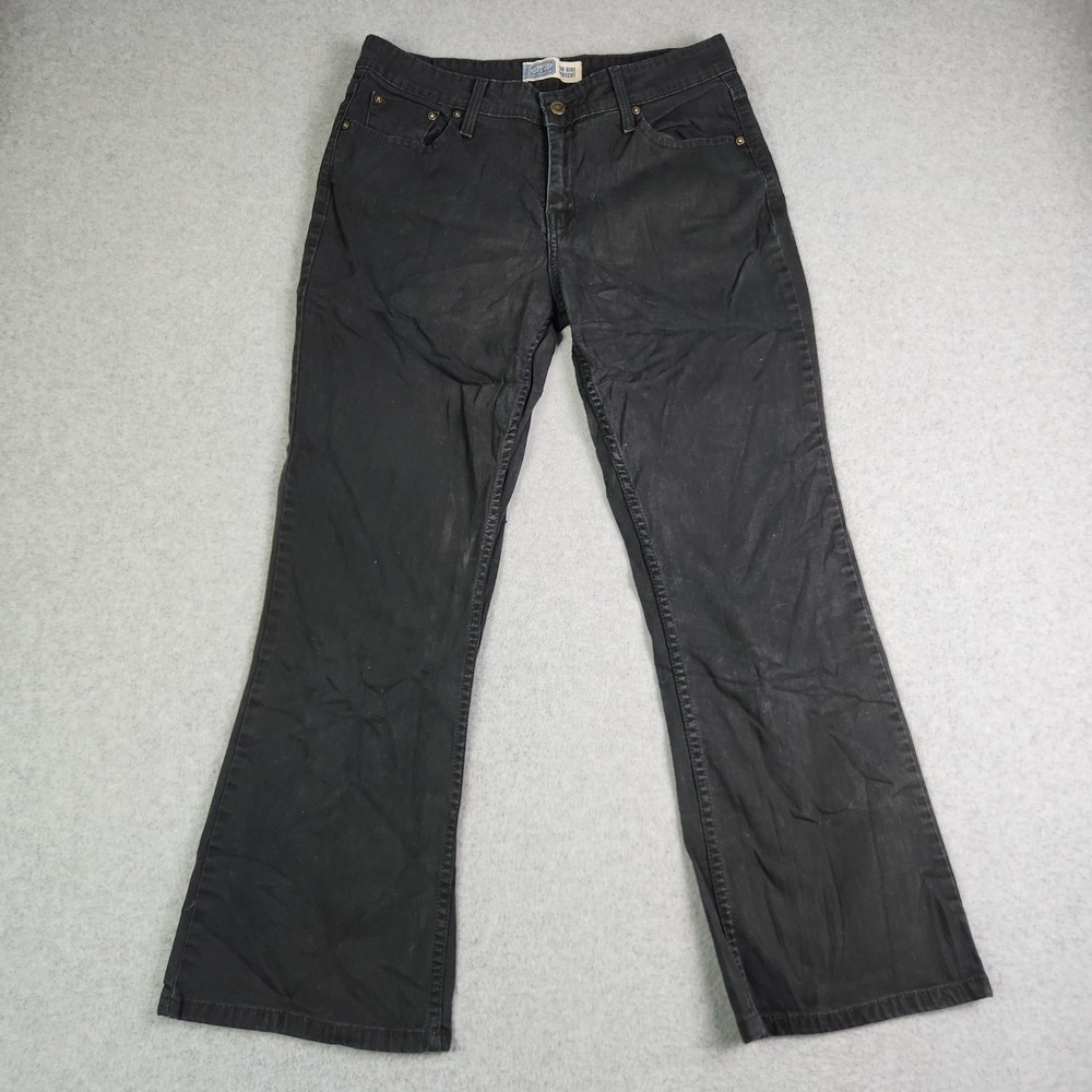 Signature by Levi Strauss & Co Bootcut Jeans Womens 12 Black Denim‎ High Waist